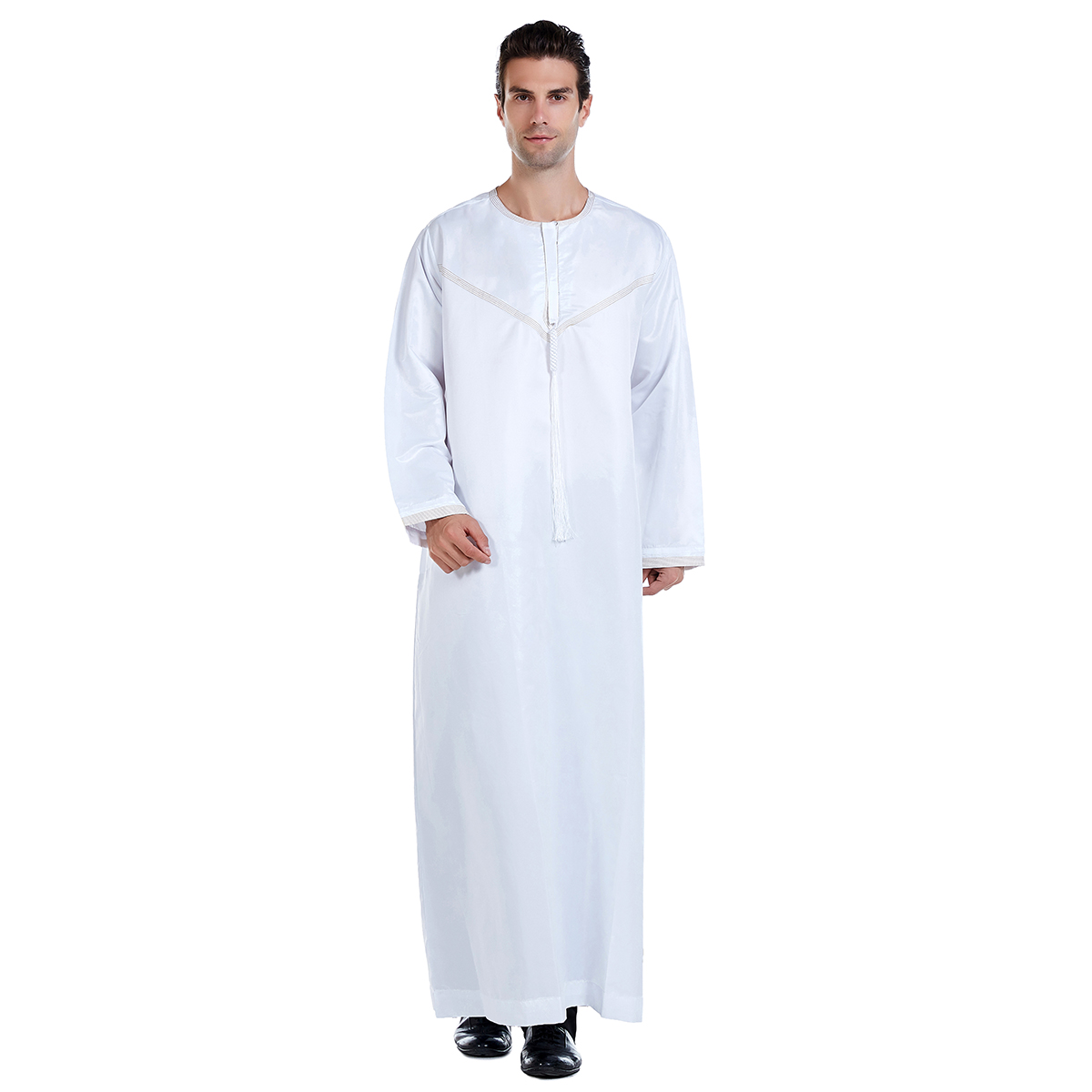men's Islamic long shirt Muslim robe Middle East men's galabia Muslim Arab men's gown(YMD TH816)