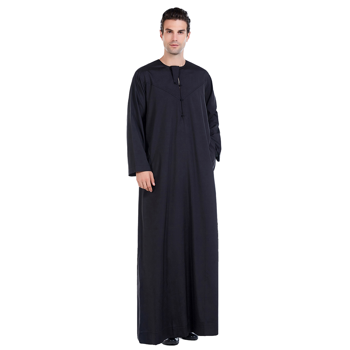 men's Islamic long shirt Muslim robe Middle East men's galabia Muslim Arab men's gown(YMD TH817)
