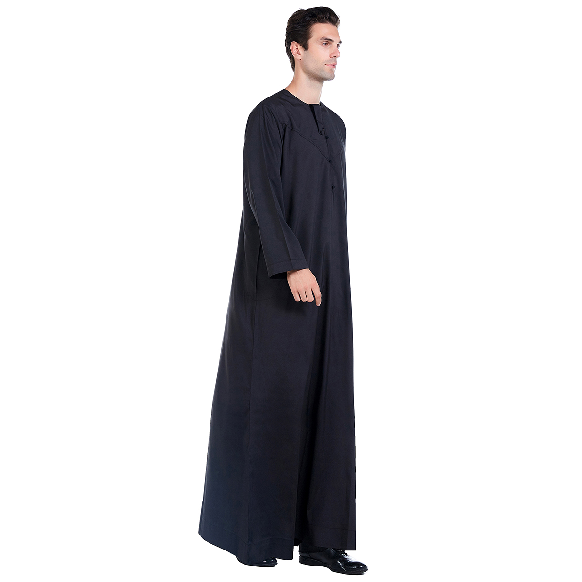 men's Islamic long shirt Muslim robe Middle East men's galabia Muslim Arab men's gown(YMD TH817)