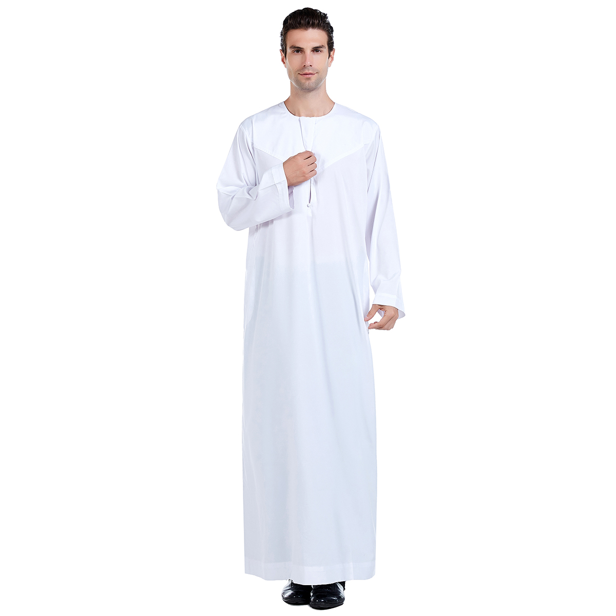 men's Islamic long shirt Muslim robe Middle East men's galabia Muslim Arab men's gown(YMD TH817)