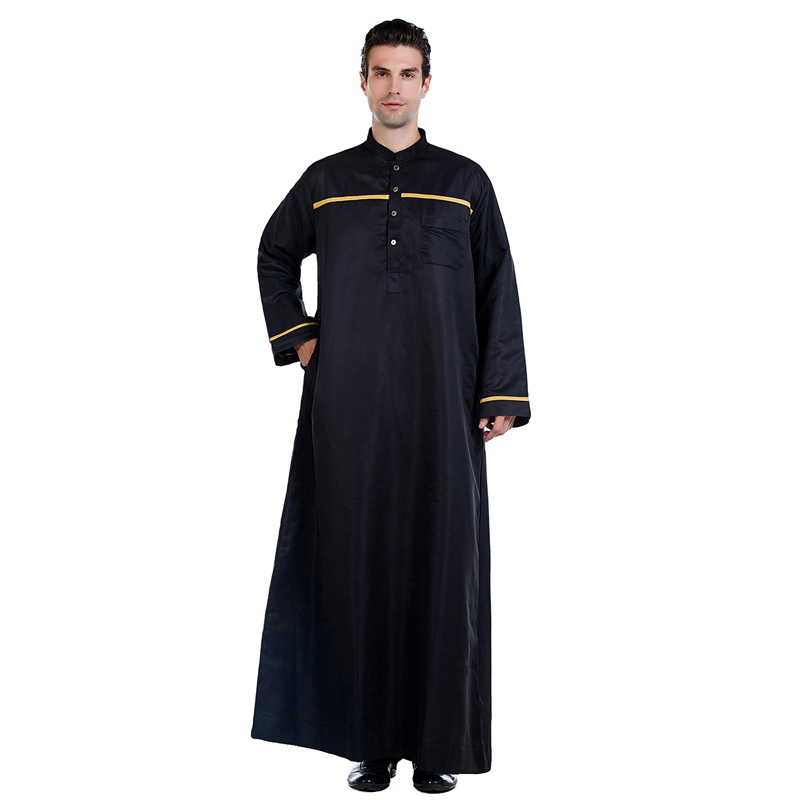 men's Islamic long shirt Muslim robe Middle East men's galabia Muslim Arab men's gown(YMD TH818)