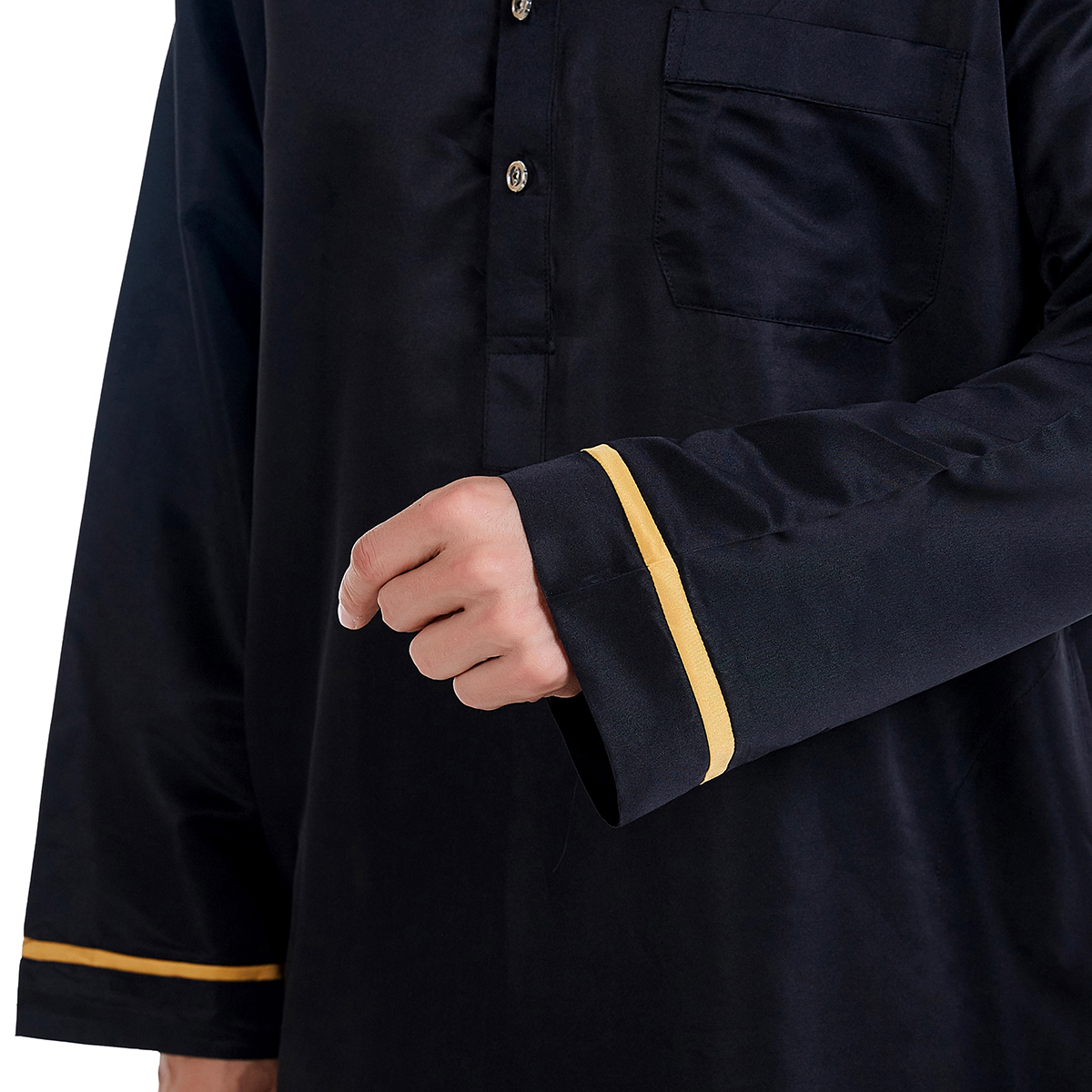 men's Islamic long shirt Muslim robe Middle East men's galabia Muslim Arab men's gown(YMD TH818)
