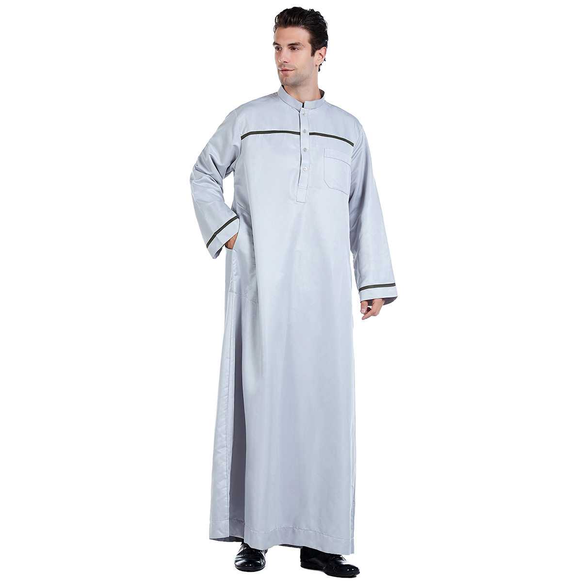 men's Islamic long shirt Muslim robe Middle East men's galabia Muslim Arab men's gown(YMD TH818)