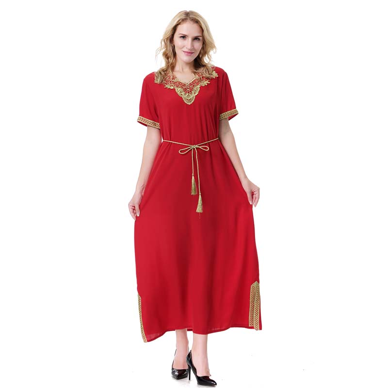 women's Islamic dresses Muslim robe Middle East lady's galabia Muslim Arab women's gown(YMD TH909)
