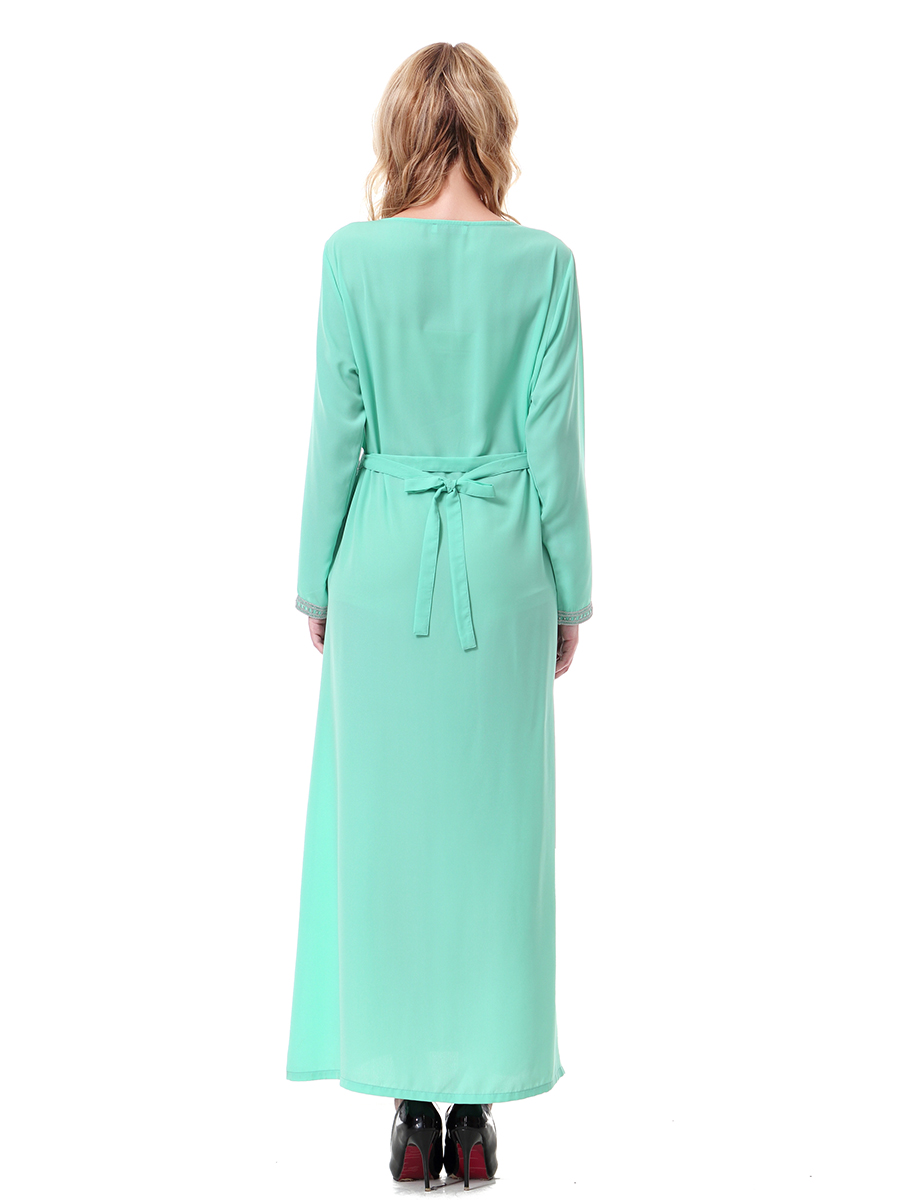 women's Islamic dresses Muslim robe Middle East lady's galabia Muslim Arab women's gown(YMD TH911)