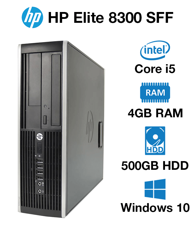 Hp Compaq 8300 4GB 500GB Small Form Factor Desktops black