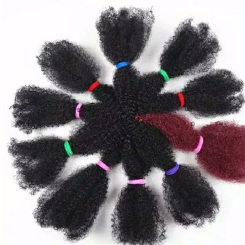 Afro kinky bulk braiding hair human hair fashion wig curly hair twist braid