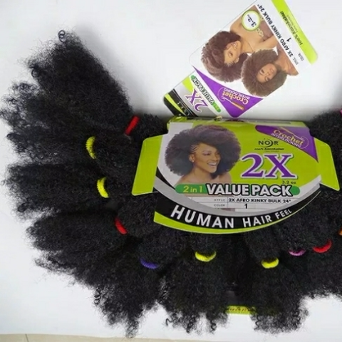 Afro kinky bulk braiding hair human hair fashion wig curly hair twist braid