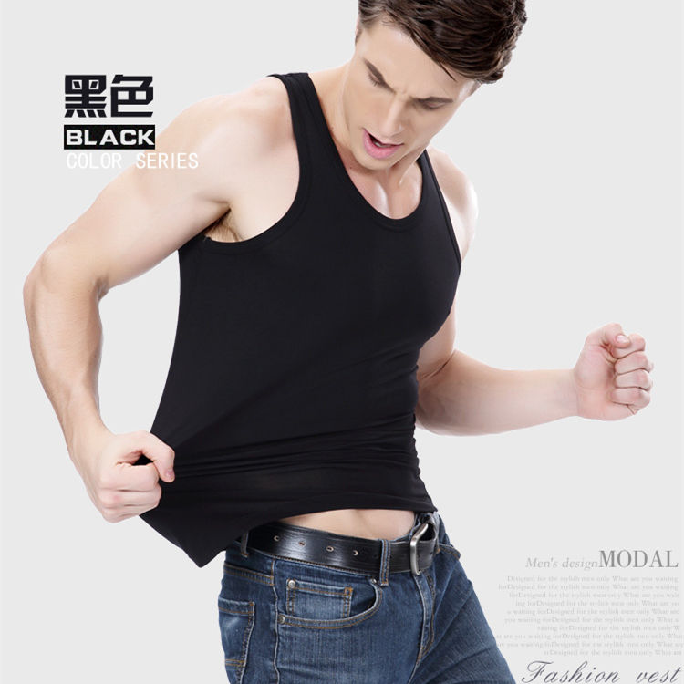 Special Price 2 pieces vest men cotton summer slim sports suspenders undershirt