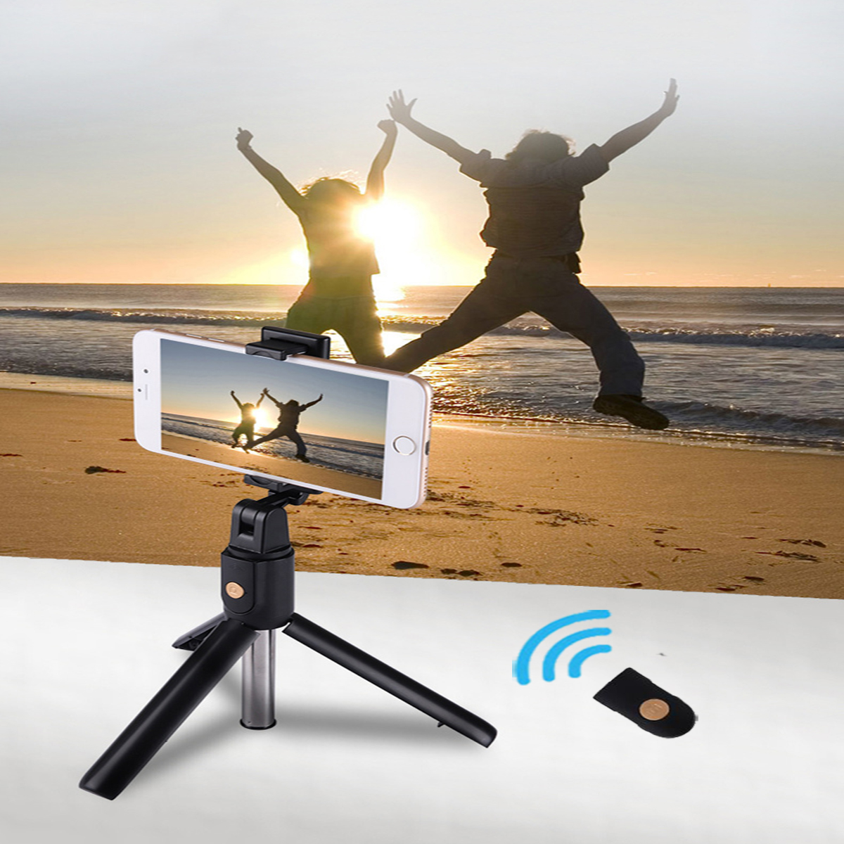 Selfie Stick Tripod Bluetooth Wireless Portable Cell Phone Tripod Stand with 27.6 Inch Extendable