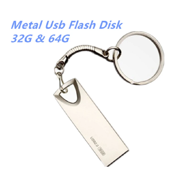 Metal Usb Flash Disk OTG Adapter 32G 64G Flashdisk U Disk Flash Drive Creative Flashdrive USB Disk Silvery U Disk Creative Business