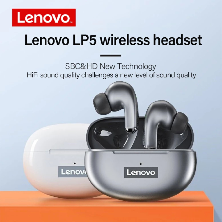 100% Original Lenovo LP5 Wireless Bluetooth 9D Stereo Earbuds HiFi Music Earphone With Mic Headphones Sports Waterproof Headset 2022 New For Android IOS Smartphone