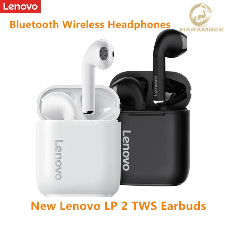 New Lenovo LP 2 TWS Earbuds Bluetooth Wireless Headphones Sport Earpods Bluetooth 5.0  Earphones