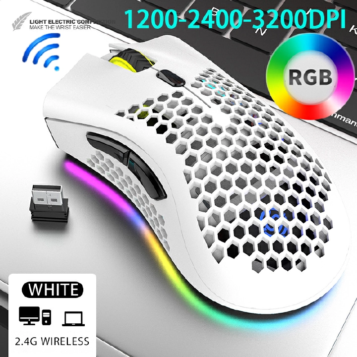 BM600 Rechargeable USB 2.4G Wireles Gaming Mouse Desktop Notebook Laptop Colorful RGB Office Mouse