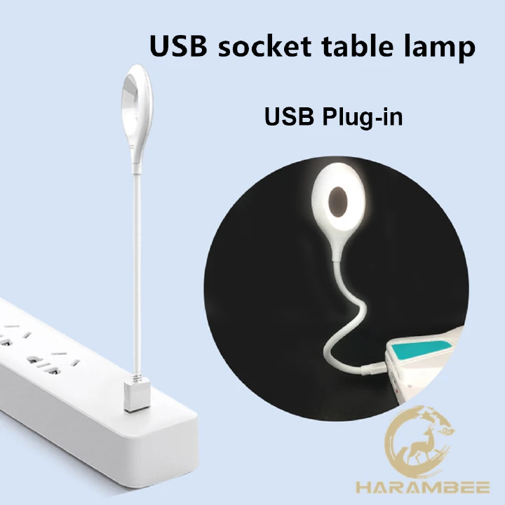 Laptop USB Socket Table Lamp Foldable Curved USB Lamp Student Home Lamp Portable Night Light Lamp