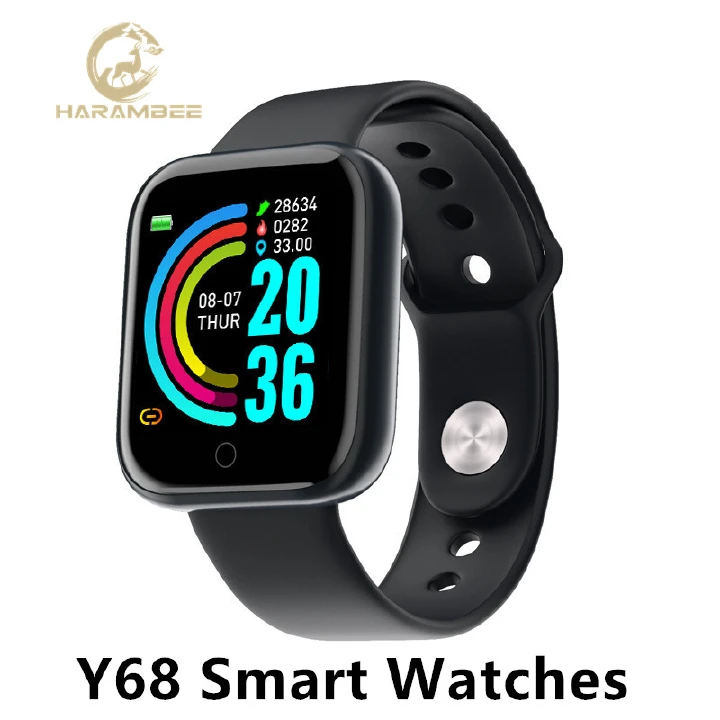 Y68 Smart Watches Waterproof Bluetooth Digital Watches Heart Rate Fitness Tracking Sports Bracelet