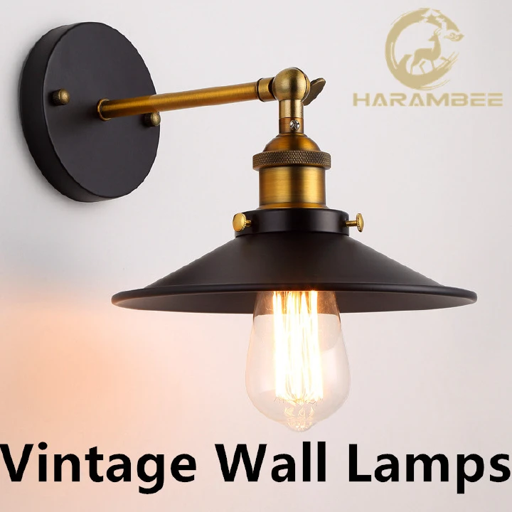 Bedroom Lamp Nordic American Creative Retro Table Lamp Vintage Wall Lamps Retro Indoor Lighting
