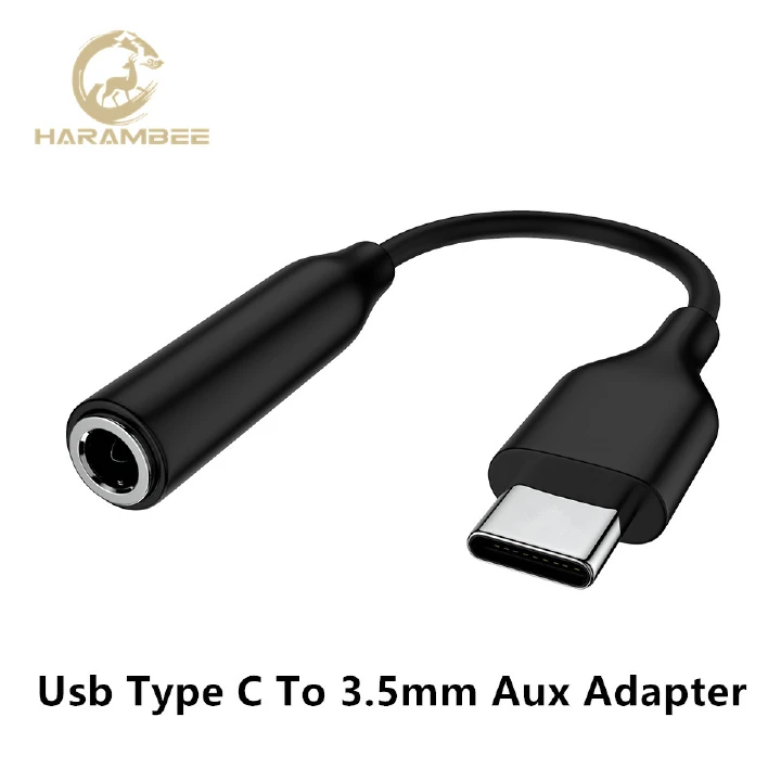 Harambee Type C To 3.5mm Aux Adapter Jack Audio Cable USB 3.5mm Headphones Adapter For SAMSUNG