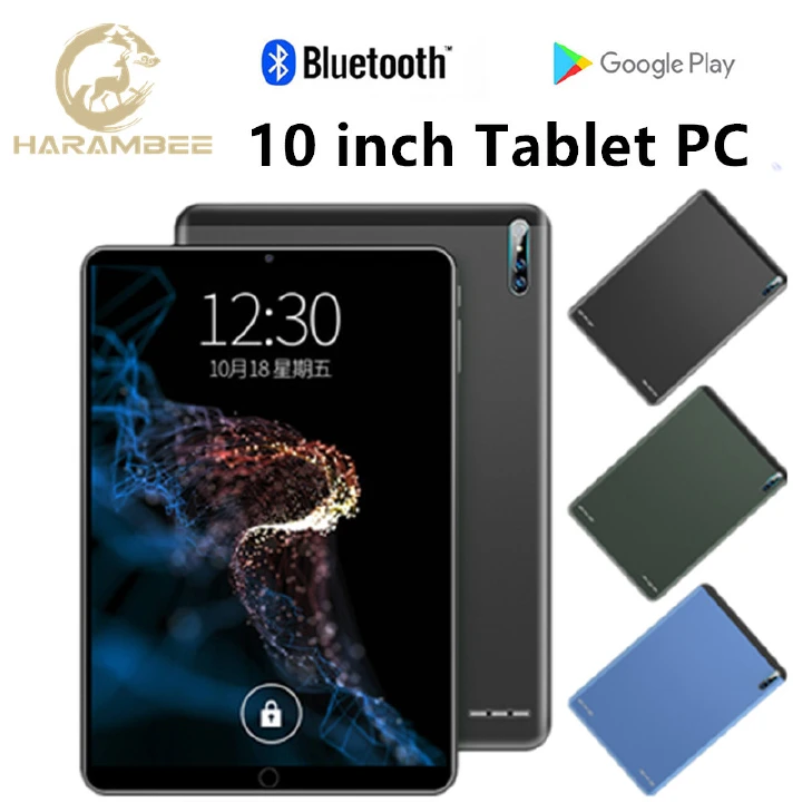 Harambee 10 inch Android Smart Tablet 4+64G Octa-core Tablet HD Triple Camera 8600mAh Battery