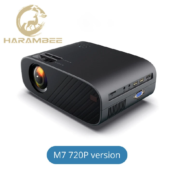 Harambee M7 LED Video Projector 720P Portable Optional Android Wifi Bluetooth Beamer Support Full HD