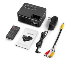 Harambee projectors Home projectors, mini portable projectors, LED mini hand-held projectors, high-definition image quality Black 22*8*16cm