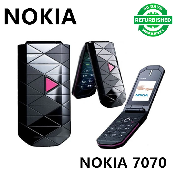 Refurbished Nokia 7070 Phones 1.8 inches Prism Flip Nokia 7070 2G Unlocked Cheap Cell Phone General  2G Network
