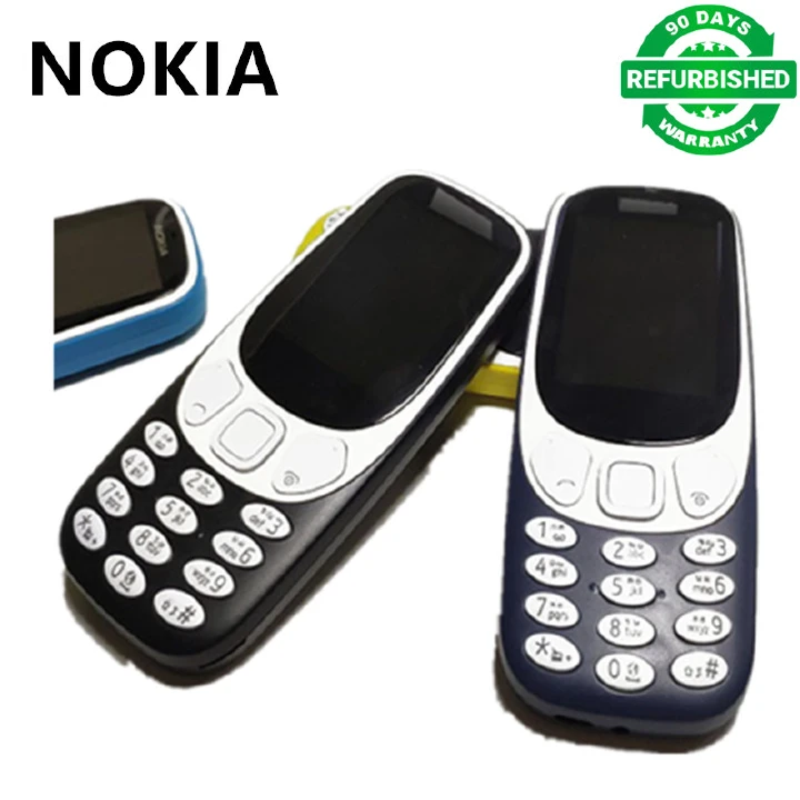 Refurbished Nokia Mobile Phone 3310 2.4 Inch GSM Non-smart Phone Candy Bar Fual Sim Dual Mode Feature Phone
