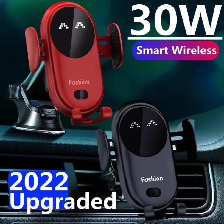 Harambee 30W Car Wireless Charger for Phones Fast Charging Infrared Sensor Phone Holder Mount