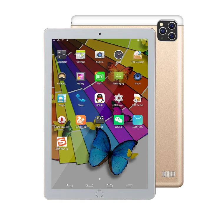 Android 10.1 Inch Tablet PC 4+64GB ROM Tablet PC Dual SIM Touch Screen Tablet PC Kids Tablet PC Triple Camera