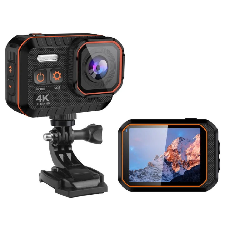 CERASES Action Camera 4K HD Remote Control Screen Waterproof Sports Dash Cam Action Camera Helmet Action Camera