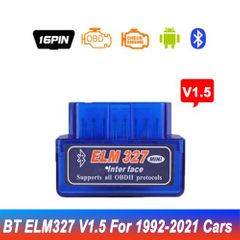 Harambee Elm327 Bluetooth OBD2 V1.5 Elm 327 V 1.5 OBD 2 Car Diagnostic Tool Scanner Mini Elm-327 OBDII Adapter Auto Diagnostic Tool Good Helper for Cars V1.5 For 1992-2021 S Three size