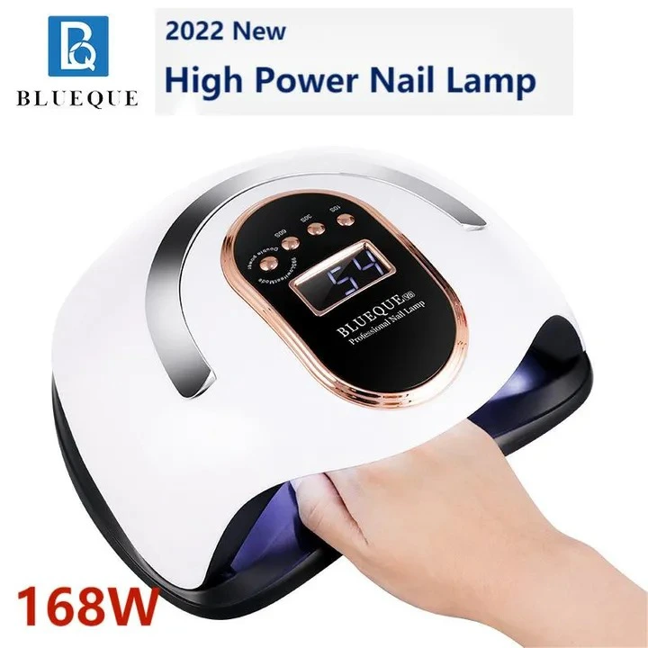 Bluecue led uv lamp nail dryer 168W 36 led professional dry gel polish 10/30/60/99 seconds timer sensor automatic nail machine