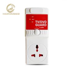 Harambee 13A TV Guard Over Voltage Switcher Socket Protector for TVs, Media, Computers Monitors Default