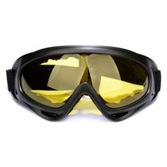 Motorcycle Glasses Anti Glare Motocross Sunglasses Sports Ski Goggles Windproof Dustproof UV Protective Gears Accessories Yellow as picture