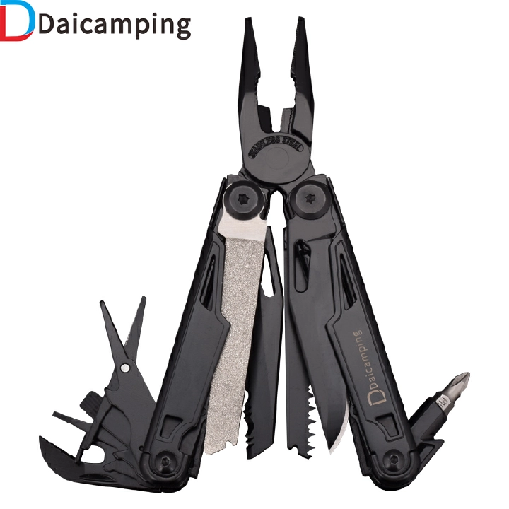 Daicamping DL12 Multifunction 7CR17MOV Folding Knife Pliers Set Hand Tool Multitool Military Swiss Knife Camping Gear Multi Knife