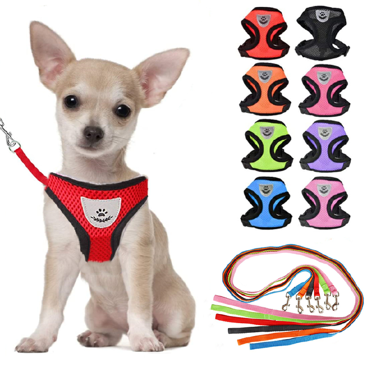 Nylon Mesh Cat Harness and Leash Breathable Kitten Cat Harness Small Dog Harness