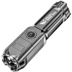 Powerful Flashlight Rechargeable Tactical LED Flashlight Portable Torch Lantern Power Bank Outdoor Ultra Bright Black flashlight