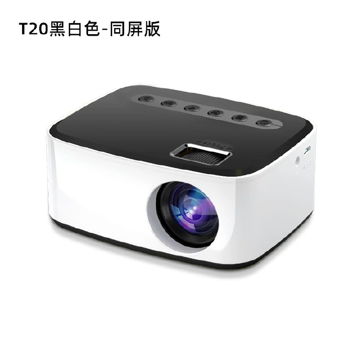 New T20 Mini Wireless Mobile Projector Home Portable LED Mini Projector HD 1080p Projection Private Theater Level Enjoy Home Viewing Projector Support Mobile Wireless Projection