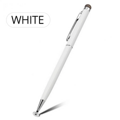 Universal 2 In 1 Stylus Pen For Smart phone Tablet Thick Thin Drawing Capacitive Pencil Android Mobile Screen Touch Pen White normal