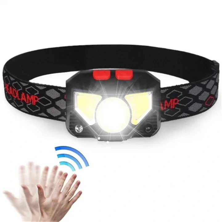 Powerful LED Headlight Headlamp 8 Modes Handsfree Motion Sensor Head Lamp COB Flashlight Torch Head Light For Camping Fishing