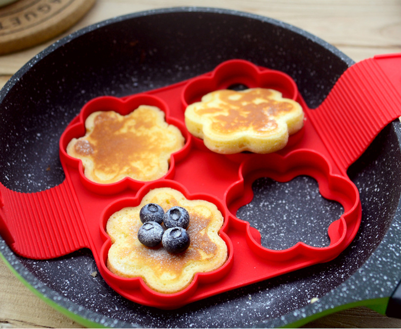 Egg Pancake Mold Silicone Non-Stick Omelette Forming Omelet Mold Kitchen  Baking Accessories