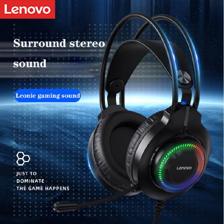 Lenovo/Lenovo RGB Color Glow Earphones 7.1 Channel Lol Game Audio Computer USB Earphones Electronic Sports Game Computer Earphones