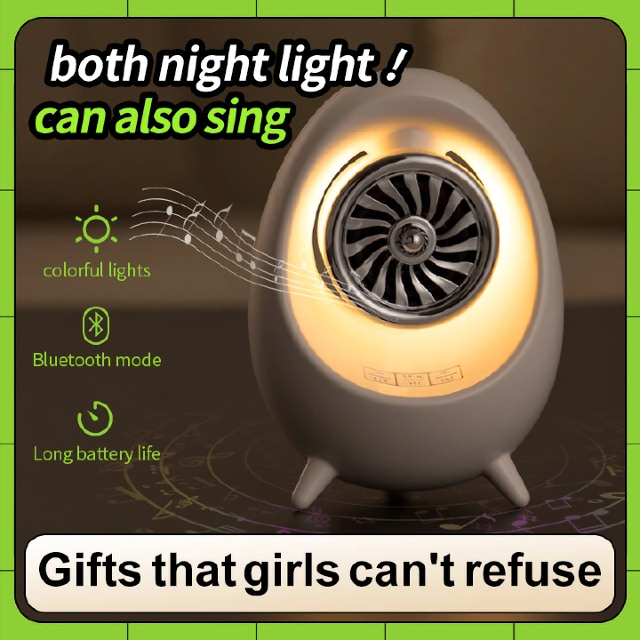 Portable Night Light Bluetooth Wireless Speaker Atmosphere Night Light Subwoofer With Colorful LED Light Support USB TF card