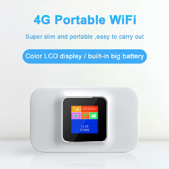 4G wifi router color LCD display Sim Card LTE Router MIFI pocket wifi hotspot built-in battery portable WiFi