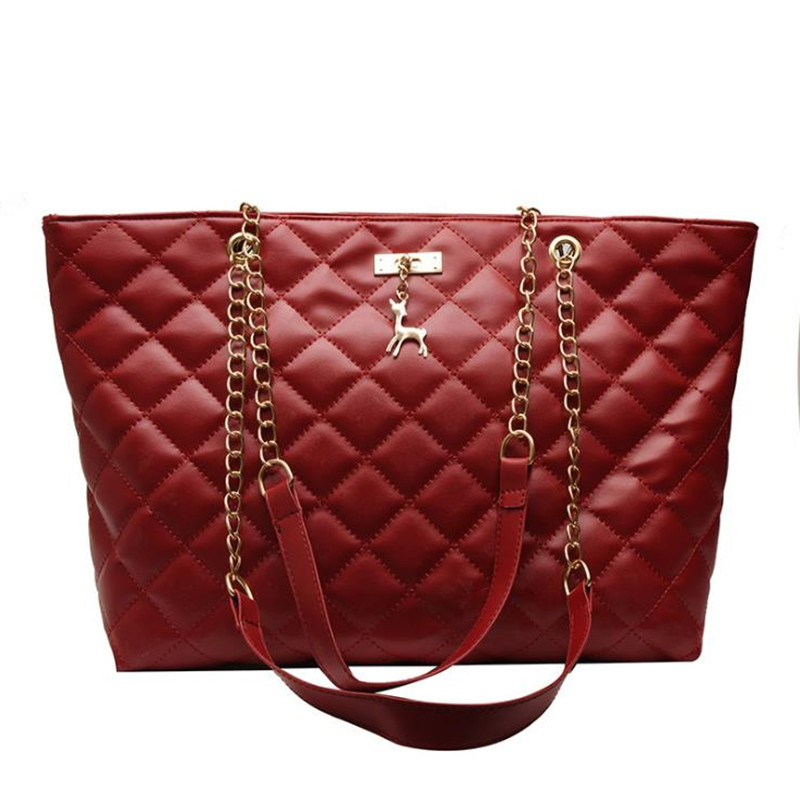 Women&apos;s Bags Ladies Shopping Bags Women Shoulder Bag Lingge Female Bag Chain Bag Large Capacity Bag