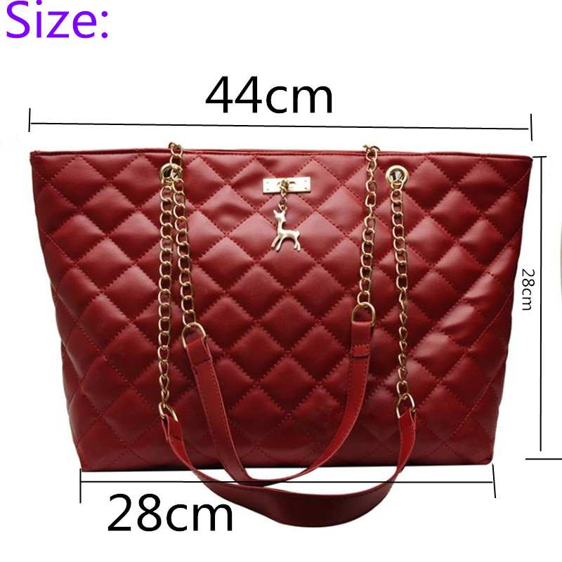 Women&apos;s Bags Ladies Shopping Bags Women Shoulder Bag Lingge Female Bag Chain Bag Large Capacity Bag