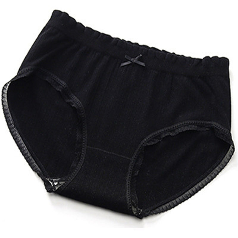 Mid-underwear ladies cotton antibacterial bottom crotch waist seamless panties