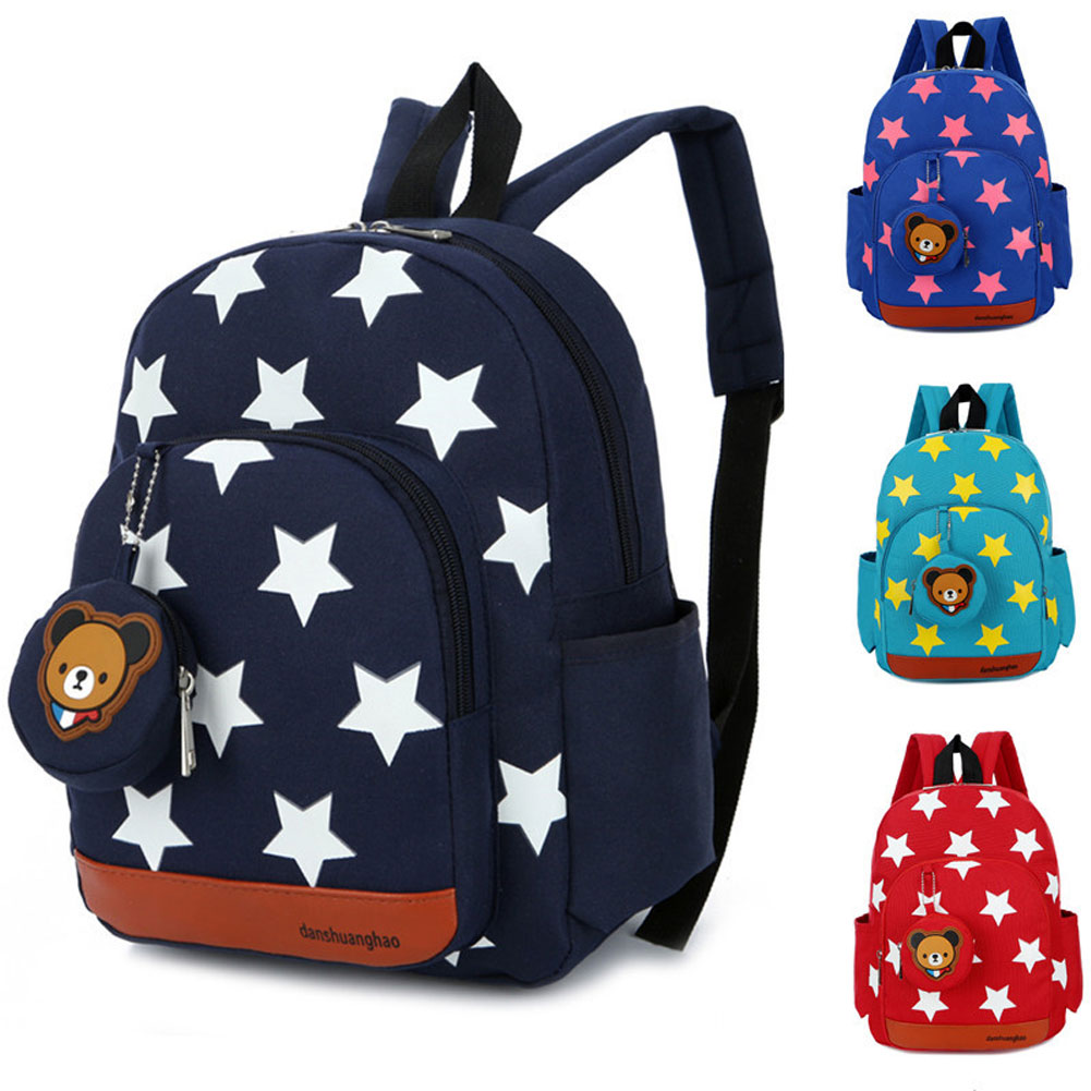 Stars Printing Nylon Children Backpacks Kids Kindergarten School Bag Backpacks Boys Girls School Bag