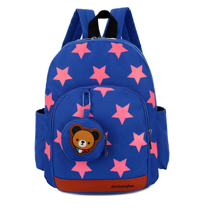 Stars Printing Nylon Children Backpacks Kids Kindergarten School Bag Backpacks Boys Girls School Bag