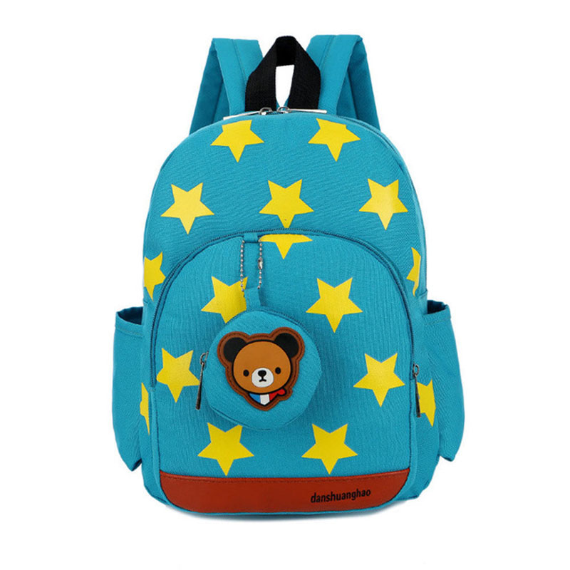 Stars Printing Nylon Children Backpacks Kids Kindergarten School Bag Backpacks Boys Girls School Bag